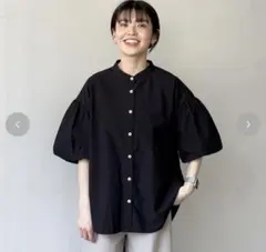 しまむら　ブラウス（ぷーさん）　黒　シャツ