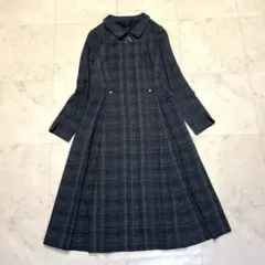 Leilian レリアン チェック柄 ワンピース 9号 日本製 シルク混 - メルカリ