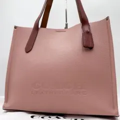 現行✨ コーチ リレー トートバッグ ビジネス A4 肩掛け レザー ピンク
