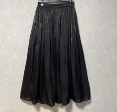 GUブラックシャイニーロングスカート　一度使用