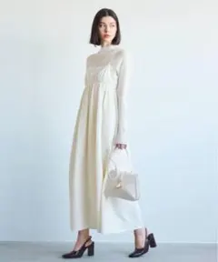 ココディール ジャカードキャミワンピース オフホワイト サイズ1 ココディール (セール50%OFF) COCODEAL / ジャカードキャミ