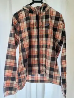 Patagonia メンズM チェック柄 フード付きジャケット パーカー 美品