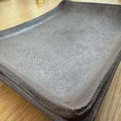 陶器製ダークブラウン長方形皿 中型　2枚セット