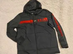 新品 Under Armour 黒 裏フリース パーカー size:XL