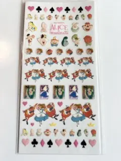 平成レトロ　不思議の国のアリス 立体シール　ディズニーストア