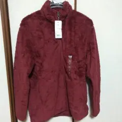 新品未使用 UNIQLO ファーリーフリースフルジップジャケット レッド L