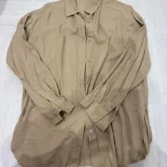 【美品】ジーユーGU薄手シャツベージュS