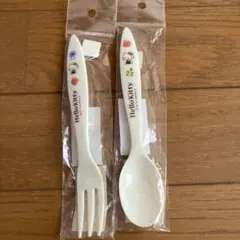 Hello Kitty 子ども用フォークとスプーンセット