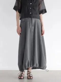 ヤマダヤ　FlKA グレー デニム バルーンスカート