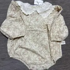 新品未使用　jennybébé 花柄ロンパース 80