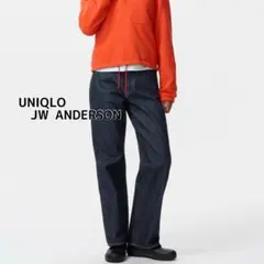 UNIQLO JW ANDERSON ストレートジーンズ 22 ネイビー デニム