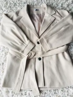 白いコート　ショートコート モッズコート