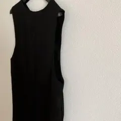 ブラック ノースリーブ ロングワンピース