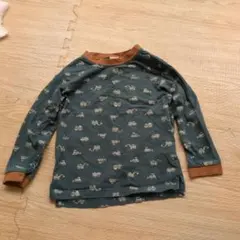 petit main 働く車プリント 長袖Tシャツ 110