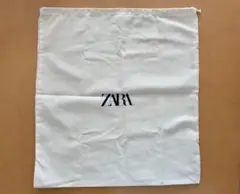 ZARA 巾着袋 ショッパー ホワイトのサムネイル