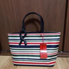 【未使用】Roberta di Camerino ストライプミニトートバッグ