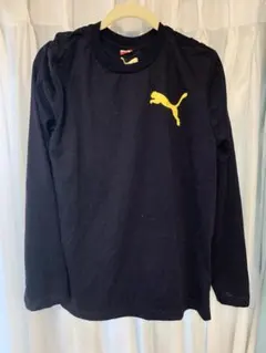 PUMA 長袖カットソー ブラック×イエローのサムネイル