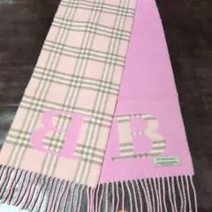 カシミヤマフラーピンク バーバリー マフラー 女子 ピンク burberry