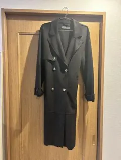 ZARA ブラック ダブルブレストコート