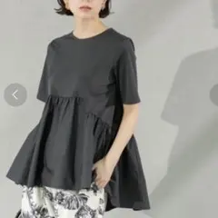 OPAQUE.CLIP　ペプラムドッキングカットソーのサムネイル