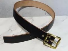 5ミリ厚 多脂革 ブラック 茶芯 ベルト G2バックル