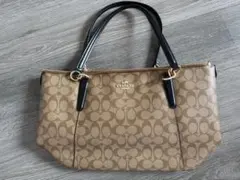 COACH シグネチャー トートバッグ ブラウン ブラックのサムネイル