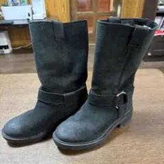 ブラック 本革Timberlandミドルブーツ