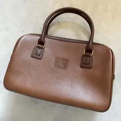 美品希少バーバリーズレザーミニボストンバッグ裏地ノバチェック