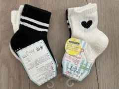 キッズ靴下 女の子 9-15cm 2セットまとめ売り 新品タグ付き シンプル