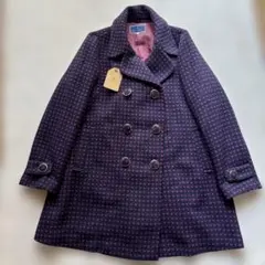 THE EMPORIUM ダブルブレストピーコート M ネイビー・ピンク　レトロ