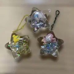 ディズニー　星型　オイルチャーム　キーホルダー