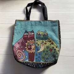 カラフル猫デザイン トートバッグ