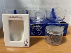 ２５　ハローキティ和風ガラス小鉢陶器製フォトフレーム蓋付きキャニスター
