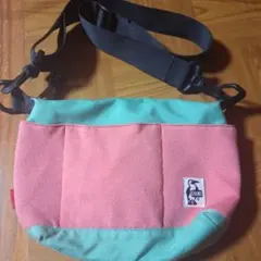 チャムス　ショルダーバッグ　ピンク　緑グリーン