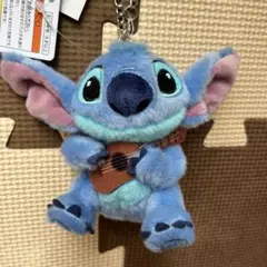 ディズニー　スティッチぬいぐるみチャーム　ウクレレ　リロ＆スティッチ