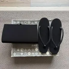 黒の草履と和装バック