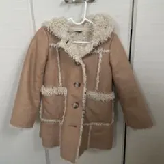 サイズ110 ベビーGAP ベージュ ボアコート 親子コーデ 兄弟コーデ
