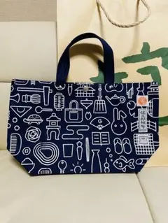 15日迄☆ 一澤信三郎帆布　三三屋　京都高島屋 コラボ トートバッグ ネイビーのサムネイル
