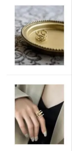 ゴールド リング２個セット　指輪 レディース