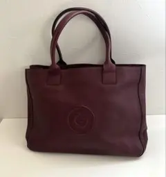 GRES PARIS レザー ハンドバッグ トートバッグ ボルドー - メルカリ