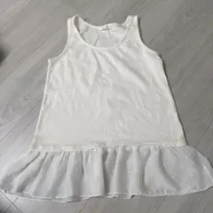 LOWRYS FARM アイボリー フリルタンクトップ