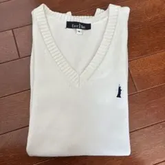 EASTBAY ホワイト Vネック スクールベスト M