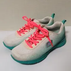 【未使用・難あり】スケッチャーズ スニーカー 24cm／US7 グリーン×白