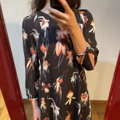ロングワンピース　花柄