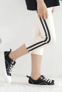 Bee des Bee サイドライン　七分丈レギンスパンツ