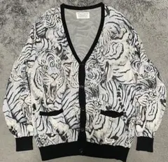 コラボ WACKO MARIA ワコマリア スカル 虎柄 カーディガン Lサイズ コラボ WACKO MARIA ワコマリア スカル 虎柄 カーディガン L