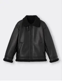 即完売品　B-3ジャケット　GU MENS フェイクレザーブルゾンのサムネイル