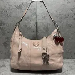 COACH Y2K Hobo Sig Stitch Pink 2way Bag