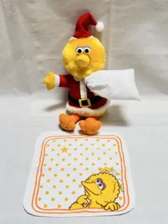 セサミストリート ビッグバード クリスマス ぬいぐるみ ハンドタオル 景品