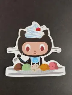 GitHubキャラクター 　オクトキャット　アイスクリーム ステッカー